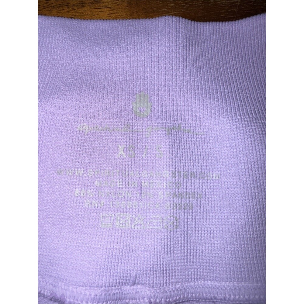 Spiritual Gangster Love Sculpt Leggings Lavender Mini Ribbed Size XS, Small, - Picture 4 of 10